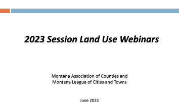 2023 Land Use Webinars